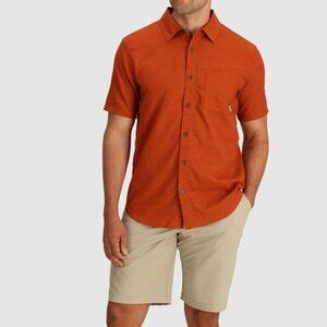Outdoor Research UPF 50+ Sun Protection Button Down Nylon Shirt Terracotta XL